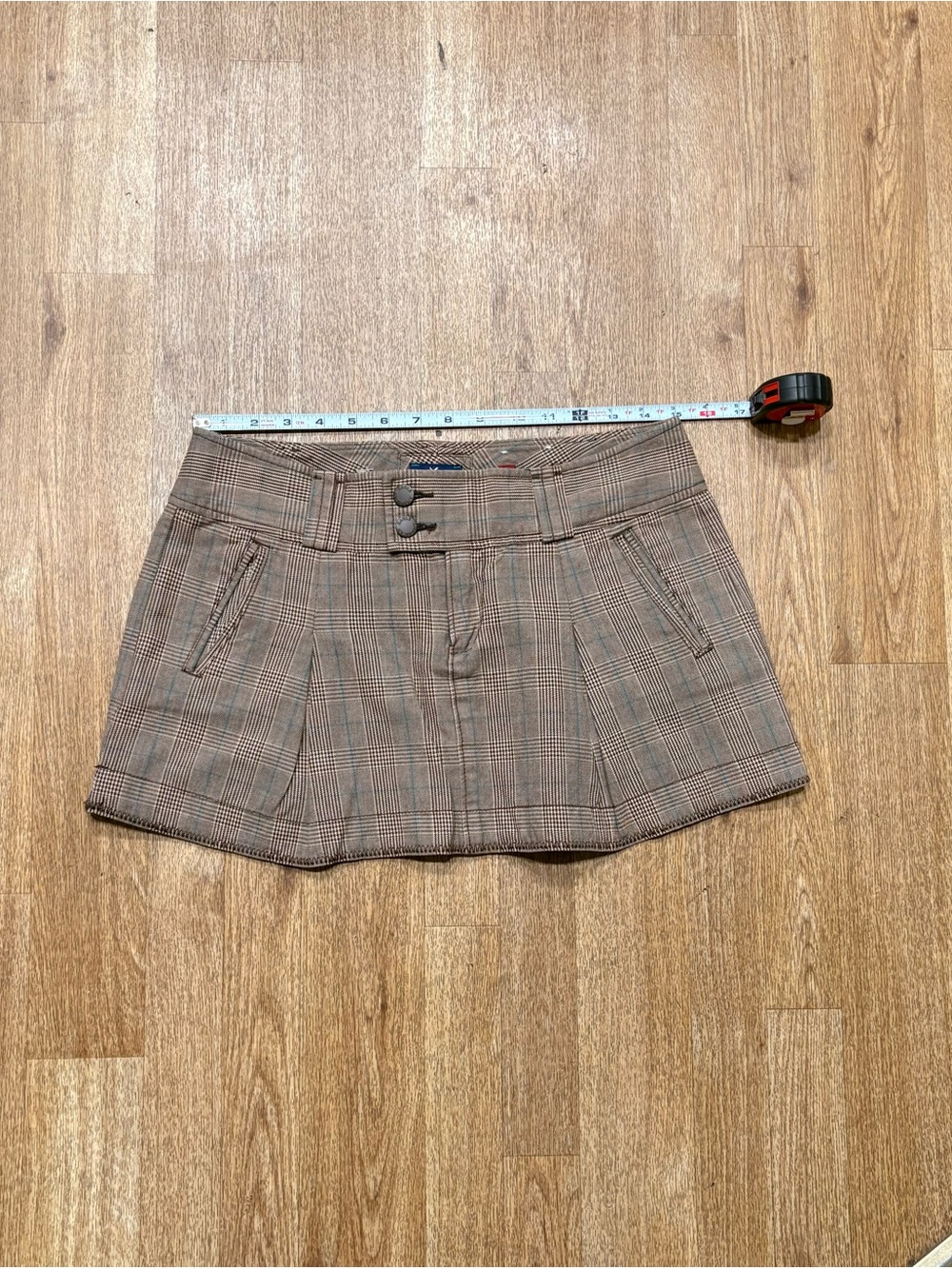 Vintage y2k American Eagle Outfitters Brown Plaid Mini Skirt